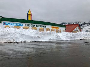 奥只見駐車場除雪